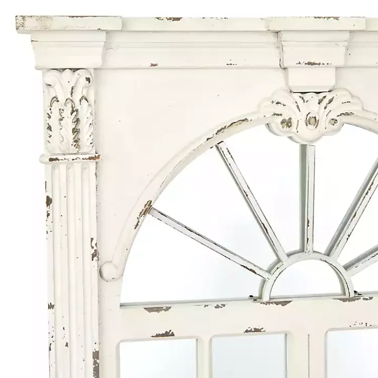 Kirklands Home Ivory Window Frame Beveled Mirror Sale