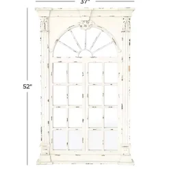 Kirklands Home Ivory Window Frame Beveled Mirror Sale