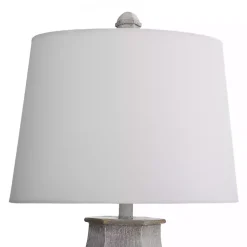 Kirklands Home Ivory Wirebrushed Oval Table Lamp White Sale