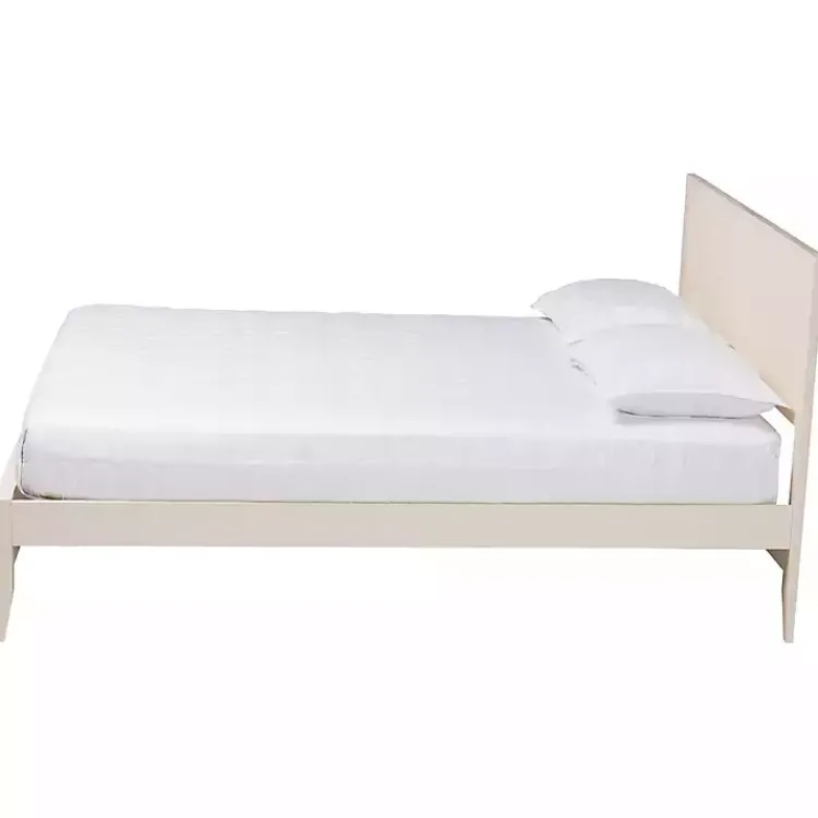 Kirklands Home Wood Fluted Headboard Primrose King Bed Ivory New