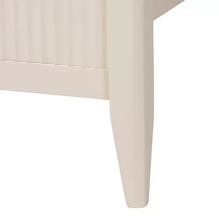 Kirklands Home Wood Fluted Headboard Primrose King Bed Ivory New