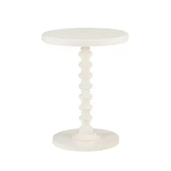 Kirklands Home Wood Spindle Side Table Ivory Discount