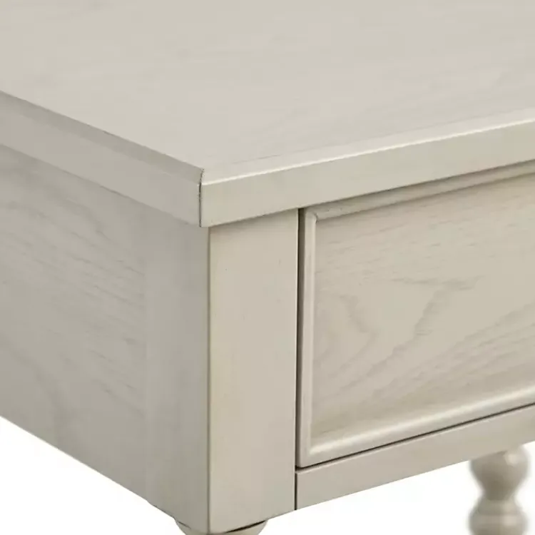 Kirklands Home Wood Turned Legs Nightstand Ivory Sale