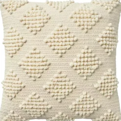 Pillows>Kirklands Home Woven Diamond Pillow Ivory