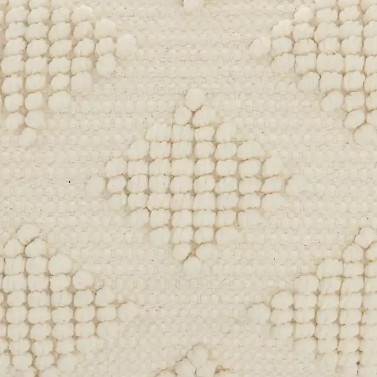 Pillows>Kirklands Home Woven Diamonds Lumbar Pillow Ivory