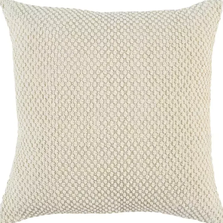 Pillows>Kirklands Home Woven Nubby Pillow Ivory