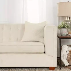 Pillows>Kirklands Home Woven Nubby Pillow Ivory