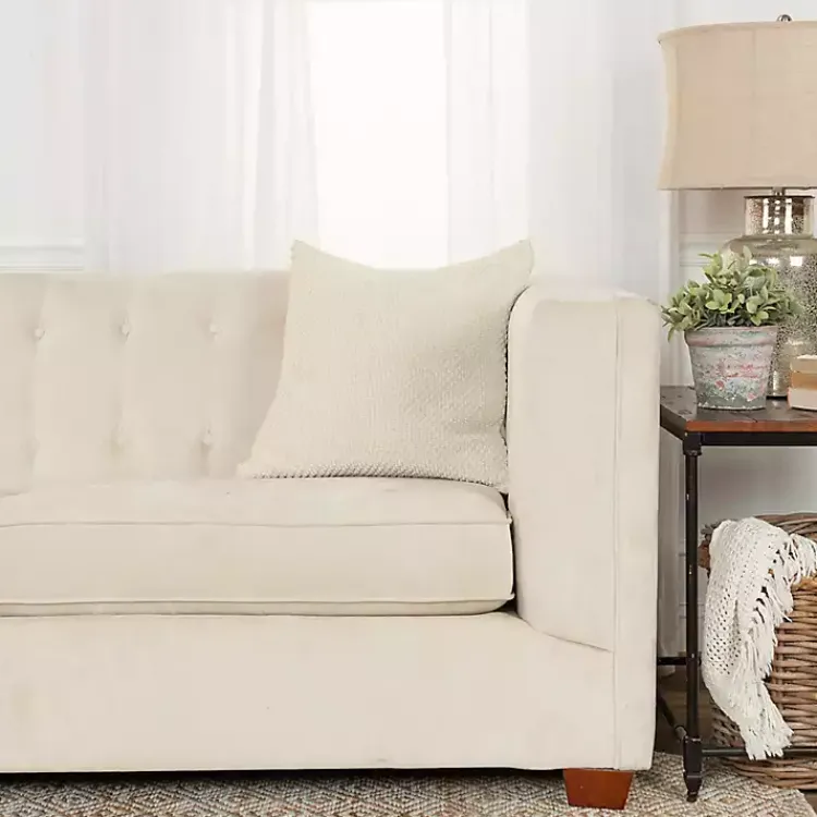 Pillows>Kirklands Home Woven Nubby Pillow Ivory