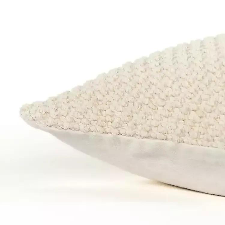 Pillows>Kirklands Home Woven Nubby Pillow Ivory
