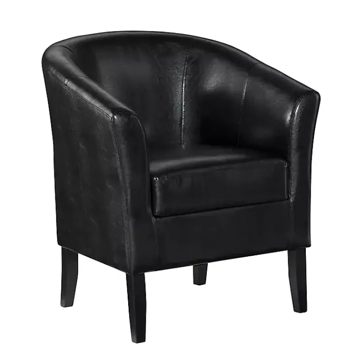Kirklands Home Jack Barrel Back Club Chair Black Clearance