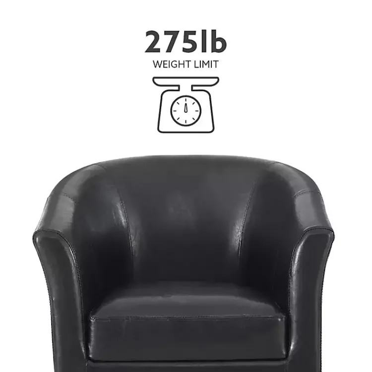 Kirklands Home Jack Barrel Back Club Chair Black Clearance