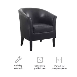 Kirklands Home Jack Barrel Back Club Chair Black Clearance