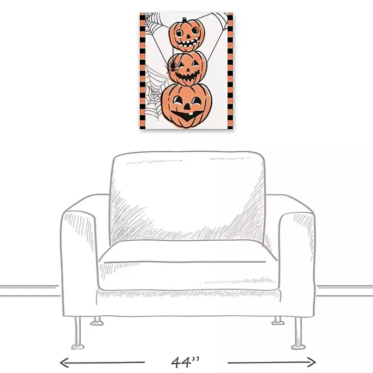Halloween>Kirklands Home Jack O' Lantern Stack Halloween Canvas Art Print