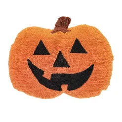 Halloween>Kirklands Home Jack-O-Lantern Shaped Halloween Throw Pillow