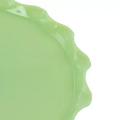 Kirklands Home Jadeite Glass Martha Stewart Scalloped Cake Stand Green Sale