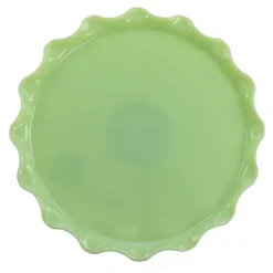 Kirklands Home Jadeite Glass Martha Stewart Scalloped Cake Stand Green Sale