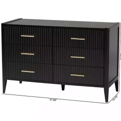 Kirklands Home James 6-Drawer Dresser Black Online