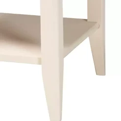 Kirklands Home James Mid-Century 1-Drawer Nightstand Ivory Outlet