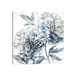 Kirklands Home Japanese Peony Canvas Art Print Blue Outlet