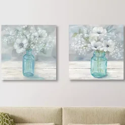 Kirklands Home Jar Bouquet Giclee Canvas Art Prints, Set of 2 Multi Discount