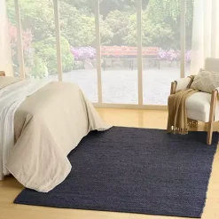 Kirklands Home Jaxon Navy Natural Jute Area Rug, 4x6 Blue Outlet