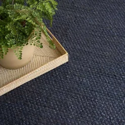 Kirklands Home Jaxon Navy Natural Jute Area Rug, 4x6 Blue Outlet