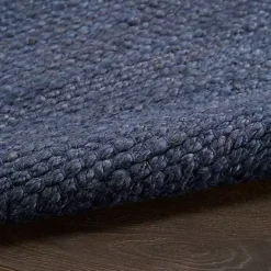 Kirklands Home Jaxon Navy Natural Jute Area Rug, 5x7 Blue New