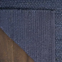 Kirklands Home Jaxon Navy Natural Jute Area Rug, 5x7 Blue New
