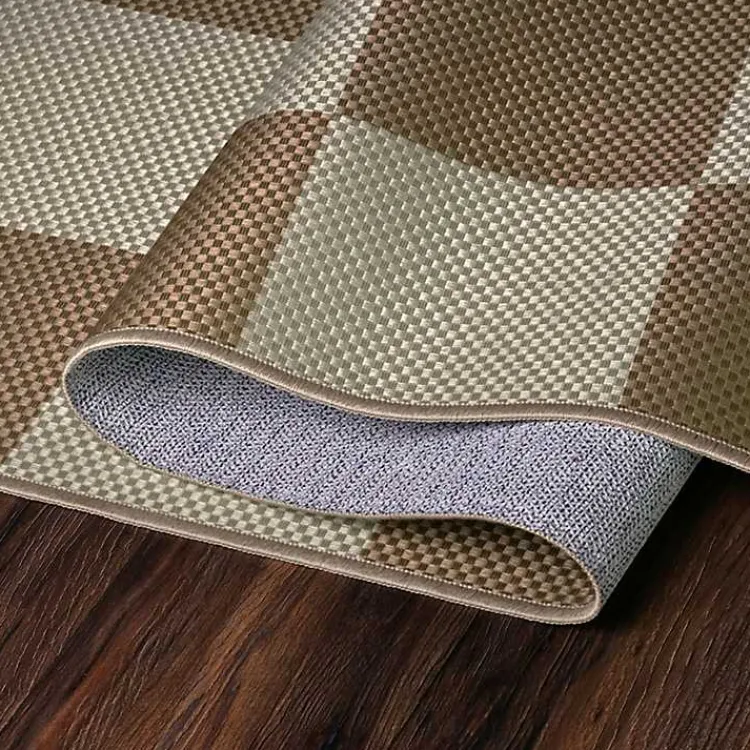 Kirklands Home Jaya Natural Checkered Washable Area Rug, 5x7 Hot