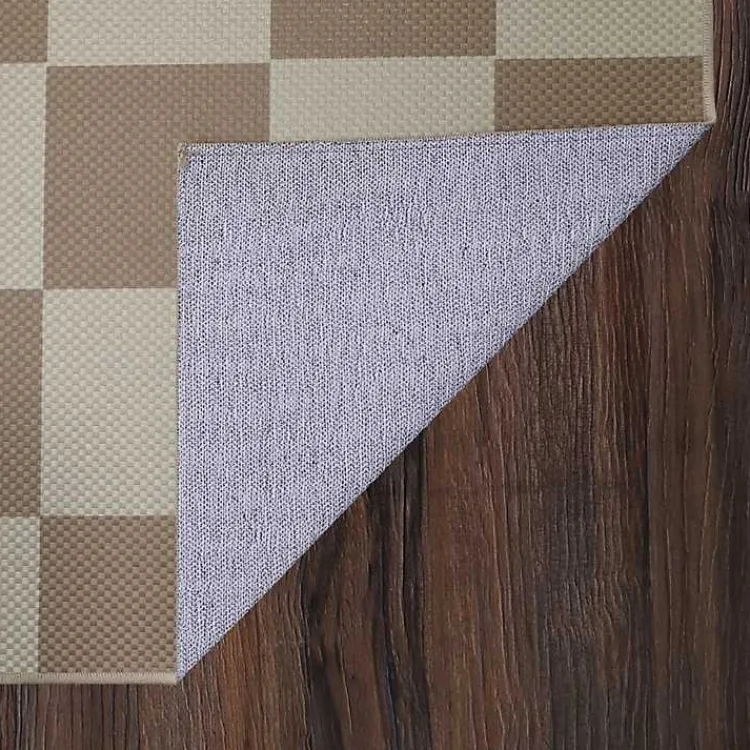 Kirklands Home Jaya Natural Checkered Washable Area Rug, 5x7 Hot
