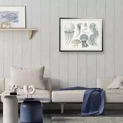 Kirklands Home Jellyfish Collage Bronze Framed Art Print Hot