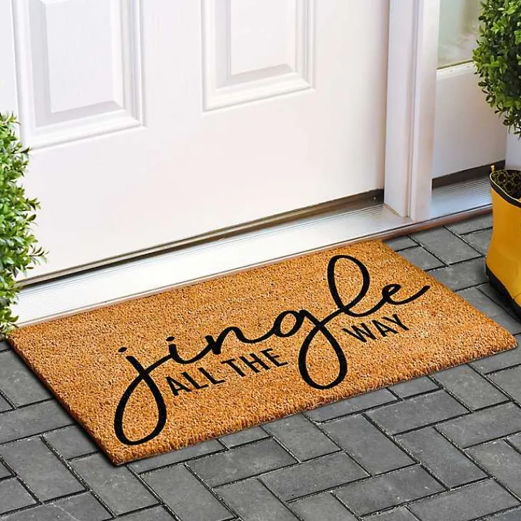 Outdoor Christmas Decorations>Kirklands Home Jingle All the Way Coir Doormat