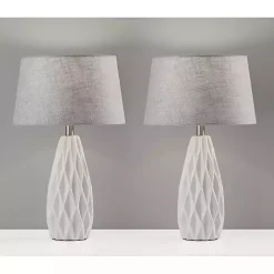 Kirklands Home Joan Table Lamps, Set of 2 Gray Hot