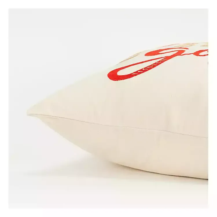 Christmas Pillows>Kirklands Home Jolly by Golly Christmas Throw Pillow Ivory