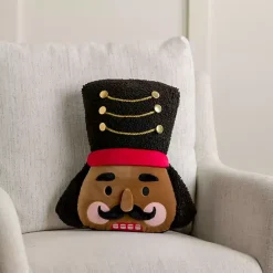 Pillows>Kirklands Home Jolly Nutcracker Shaped Pillow