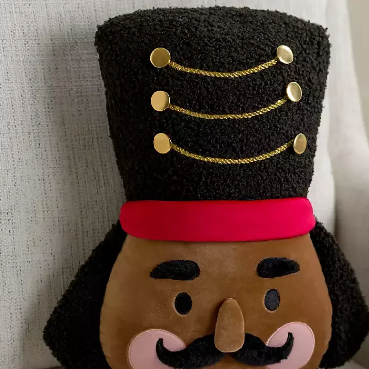 Pillows>Kirklands Home Jolly Nutcracker Shaped Pillow