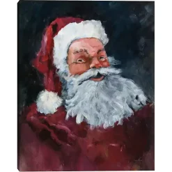 Christmas Art & Wall Decor>Kirklands Home Jolly Santa Christmas Art Print