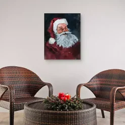 Christmas Art & Wall Decor>Kirklands Home Jolly Santa Christmas Art Print