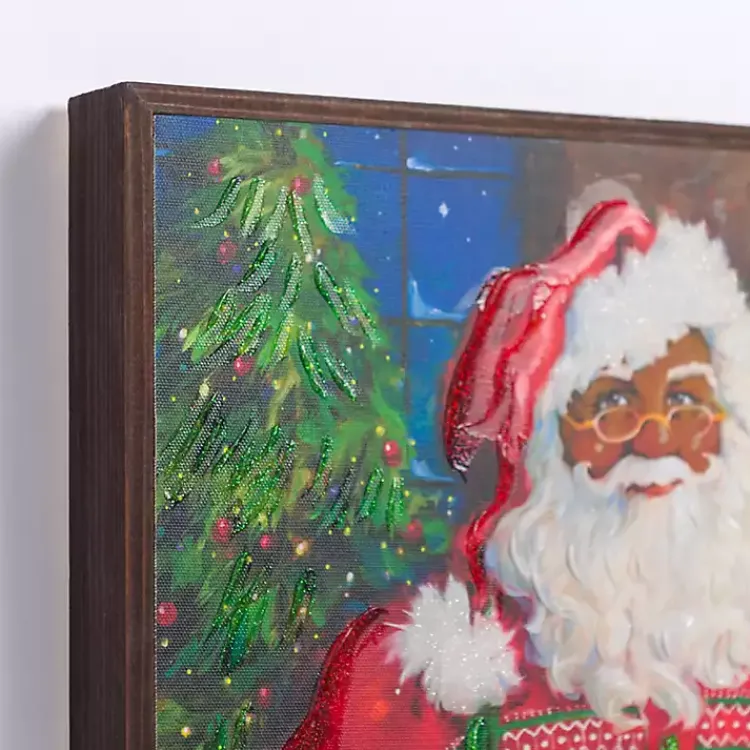 Christmas Art & Wall Decor>Kirklands Home Jolly Santa Cookies and Hot Cocoa Canvas Art Print Multi