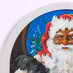 Christmas Art & Wall Decor>Kirklands Home Jolly Santa Writing List Framed Art Print Multi