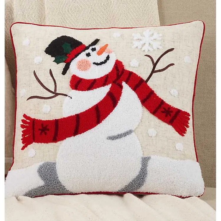 Pillows>Kirklands Home Jolly Snowman Christmas Pillow