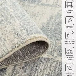 Kirklands Home Jordan Aly Modern Area Rug, 6x9 Gray Outlet