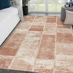 Kirklands Home Jordan Aly Sand Modern Area Rug, 6x9 Red Discount