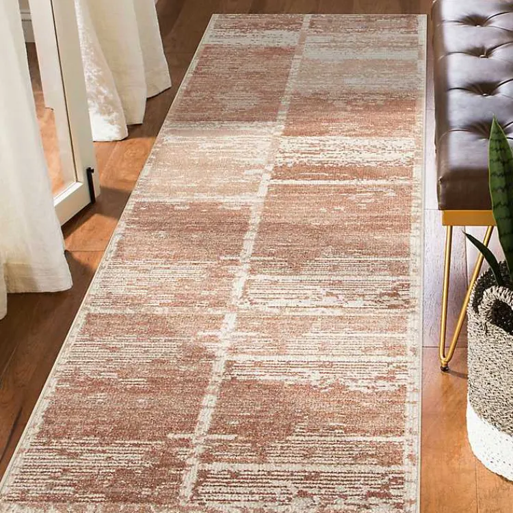 Kirklands Home Jordan Aly Sand Modern Runner, 2x10 Red Online