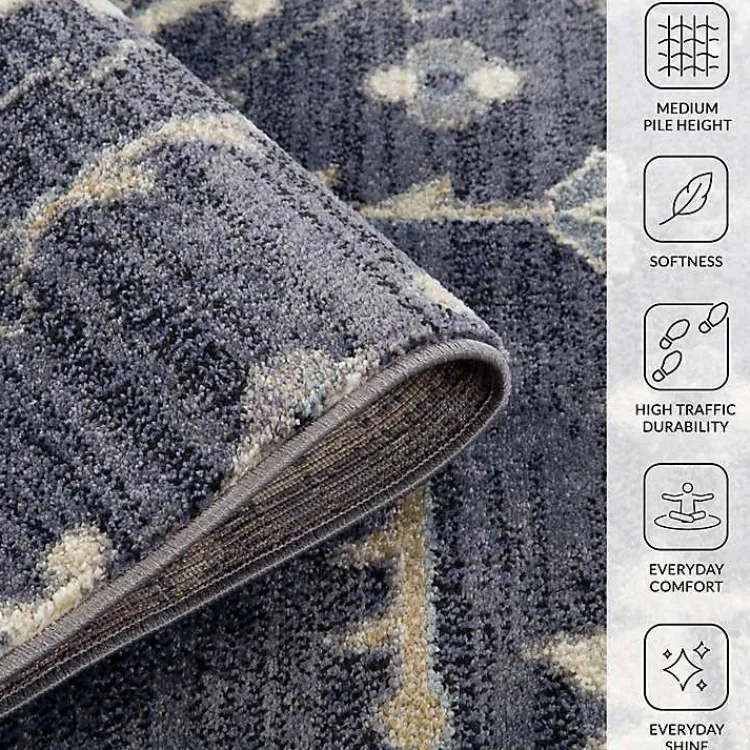 Kirklands Home Jordan Eva Medallion Area Rug, 6x9 Purple Hot