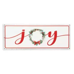 Christmas Art & Wall Decor>Kirklands Home Joy Christmas Wreath Metal Wall Sign