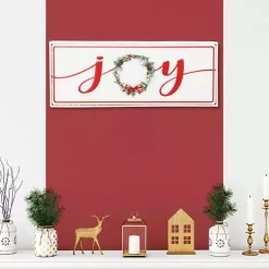 Christmas Art & Wall Decor>Kirklands Home Joy Christmas Wreath Metal Wall Sign