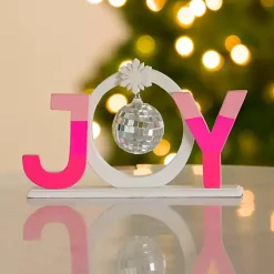 Christmas Decorations>Kirklands Home Joy Disco Ball Tabletop Sign