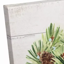 Christmas Art & Wall Decor>Kirklands Home Joy Pine Tree Canvas Art Print Gray