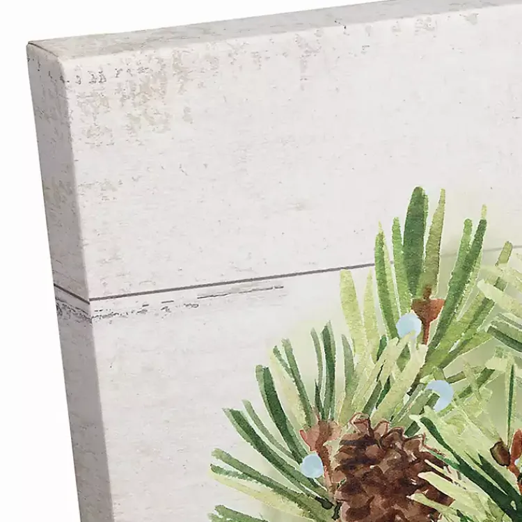 Christmas Art & Wall Decor>Kirklands Home Joy Pine Tree Canvas Art Print Gray